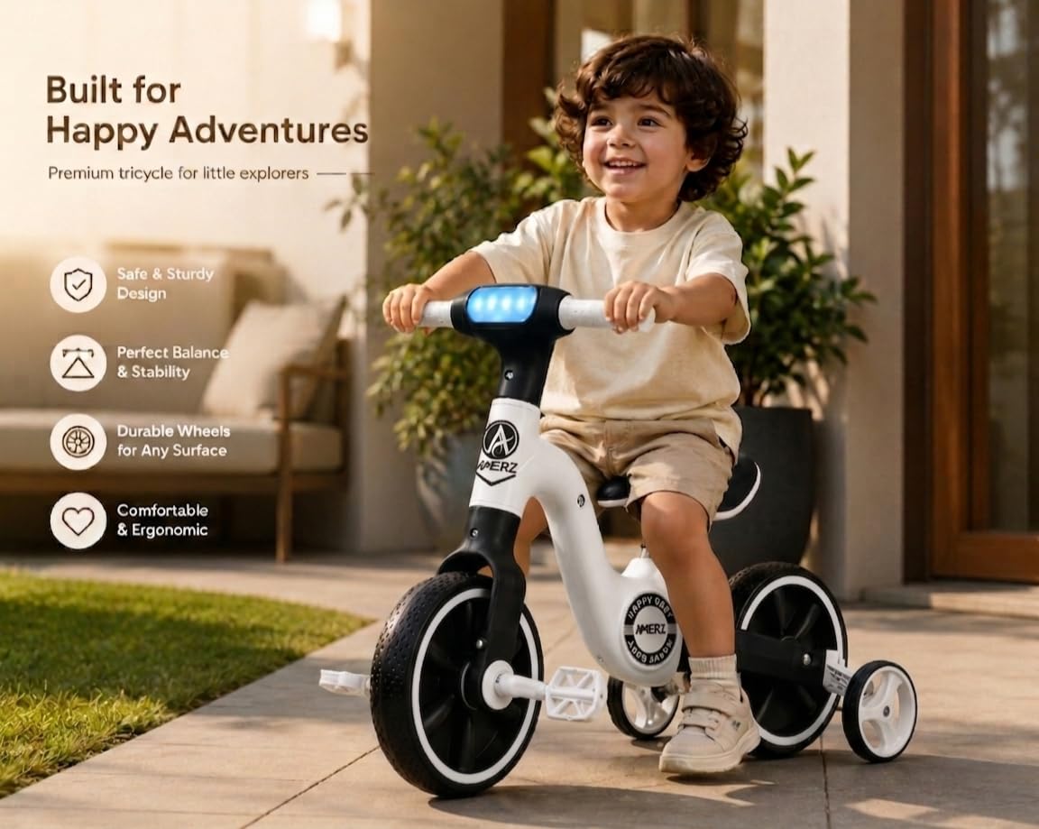 AMBERZ KT-241 3-in-1 kids smart tricycle full view