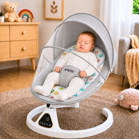 AMBERZ 5-in-1 smart electric baby swing bouncer - main product view