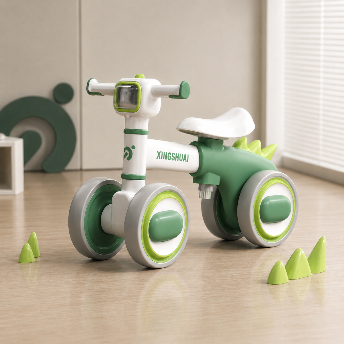 AMBERZ KB-129 DinoBaby Balance Bike for Toddler with Ergonomic & Comfortable Seat No Pedal Baby Cycle 12 to 36 Months | Ride On Toy for 1 to 2.5 Years Kids, 20 Kgs Weight Capacity.