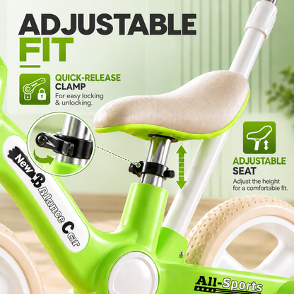AMBERZ BumbleBike 4 in 1 Convertible Tricycle for 1.5 to 5 Years Kids with Parent Push Handle.