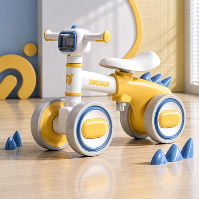 AMBERZ KB-129 DinoBaby Balance Bike for Toddler with Ergonomic & Comfortable Seat No Pedal Baby Cycle 12 to 36 Months | Ride On Toy for 1 to 2.5 Years Kids, 20 Kgs Weight Capacity.